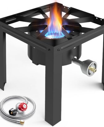 Bestfire 80,000BTU Propane Burner Gas Stove for Outdoor Cooking, Turkey Frying Burners for Camping,Crawfish Boil