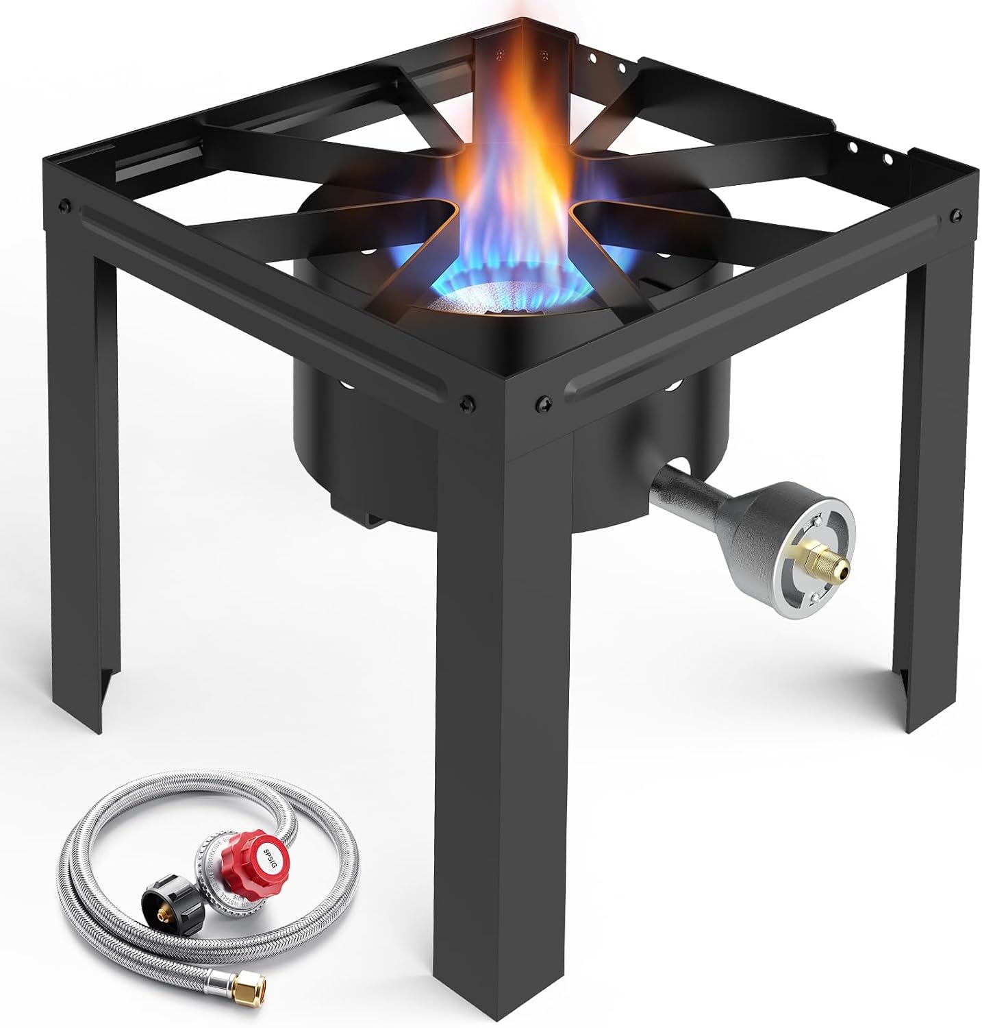 Bestfire 80,000BTU Propane Burner Gas Stove for Outdoor Cooking, Turkey Frying Burners for Camping,Crawfish Boil